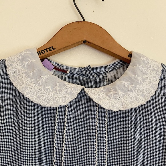 Vintage Button Down Blue Gingham Dress - Picture 3 of 7